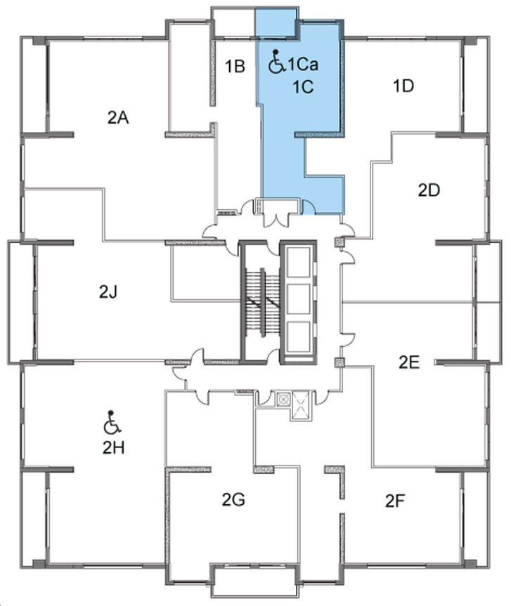 Azure Condominiums Liberty (1C/1CA) Key Plan