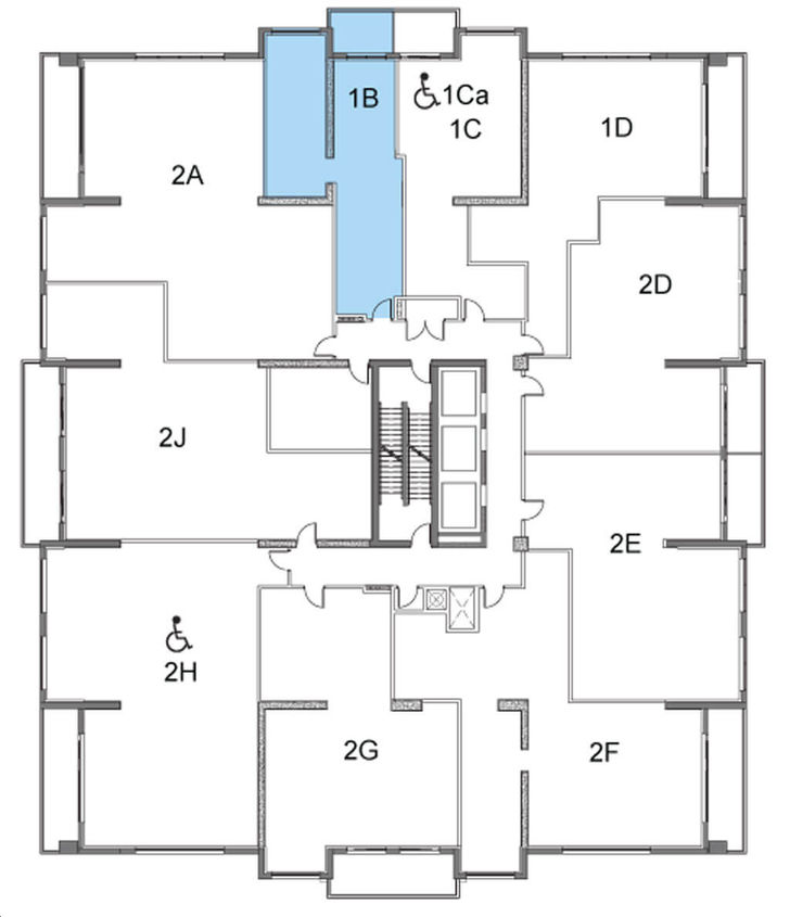 Azure Condominiums Midtown (1B) Key Plan