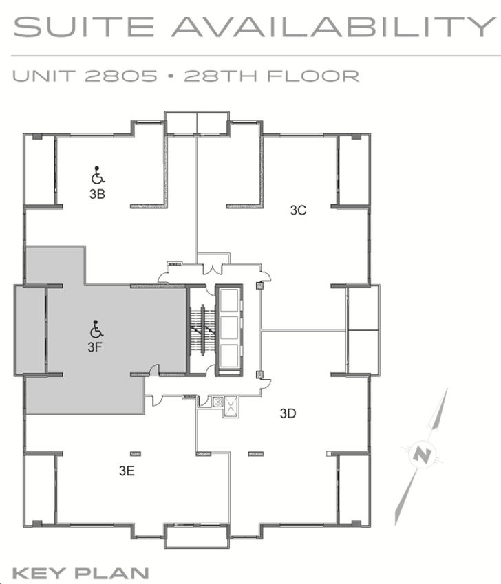 Azure Condominiums Penthouse (3F) Key Plan