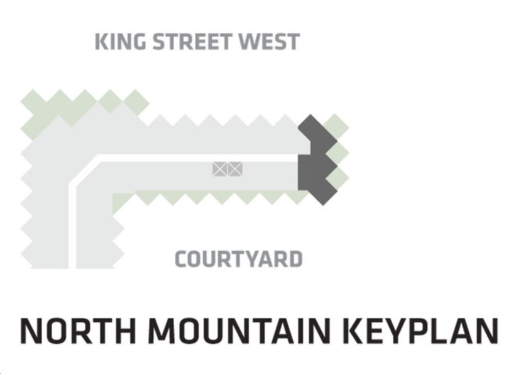 BIG King Toronto Condos Suite  611- North Tower Key Plan