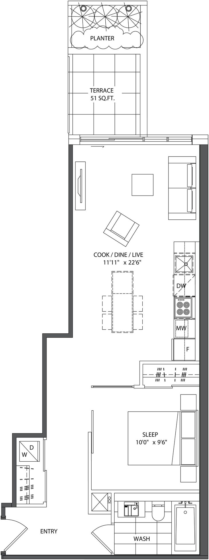 BStreets Condos 1BR-4-T