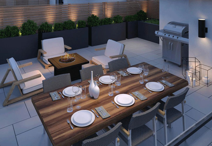 BT Modern Towns, Rooftop Terrace with BBQ Pad
