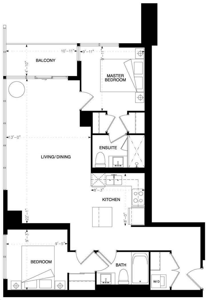 Backstage Condos By Cityzen |B Floorplan 2 Bed & 2 Bath