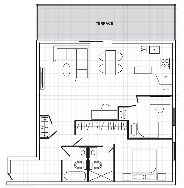 Beasley Park Lofts by Stinson-Properties-Inc |Unit 75 Floorplan 2 bed ...