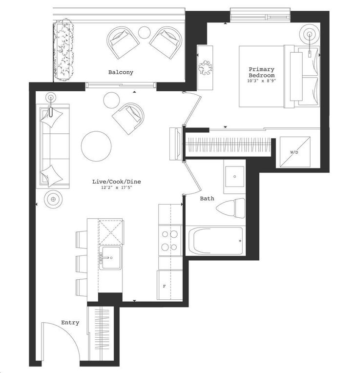 BeauSoleil Condos by Carriage Gate Homes |482-T Floorplan 1 bed & 1 bath