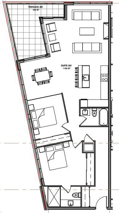 Beech House Condos By Mitchell Loft 201 301 401 Floorplan 2 Bed 2 Bath