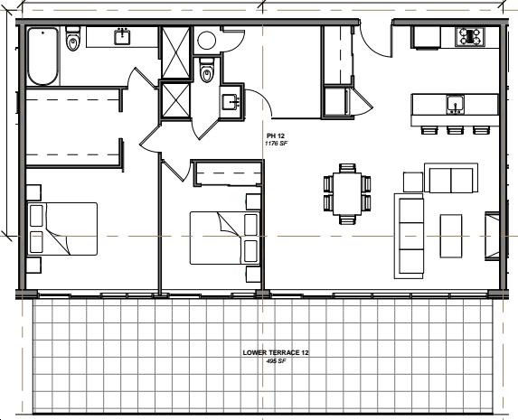 Beech House Condos by MitchellLoft PH 1214 Floorplan 2