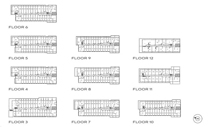 Bellwoods House Condos 1B-7 Key Plan