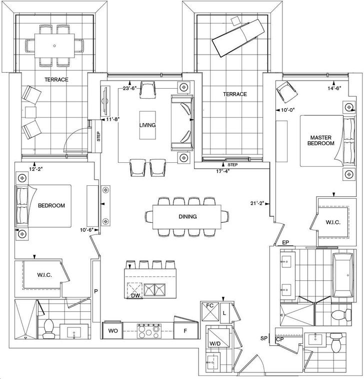 Bianca Condos by Tridel 2EET Floorplan 2 bed & 2.5 bath