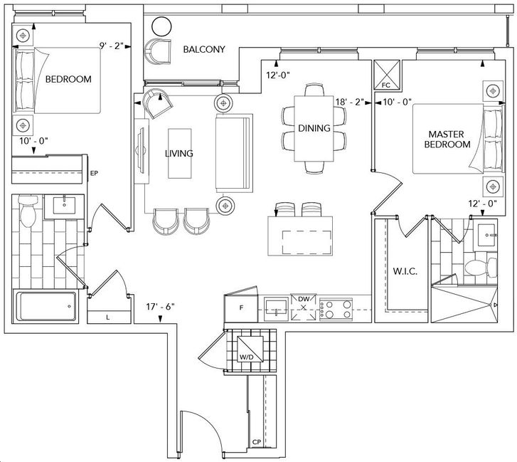 Bloor Promenade by Tridel |2G Floorplan 2 bed & 2 bath