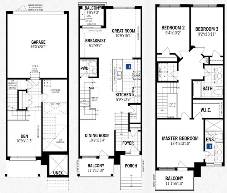 Bower Towns on the Preserve by Mattamy |Woodhaven Floorplan 3 bed & 2.5 ...