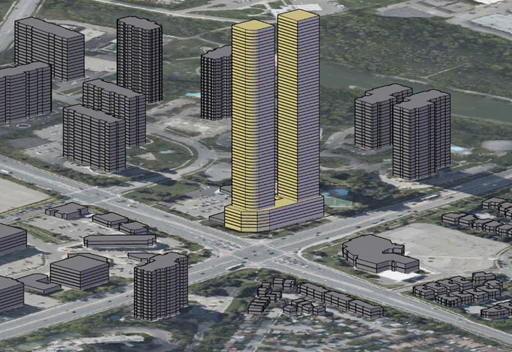 Bramalea Square Condos 2 Massing Diagram of Towers