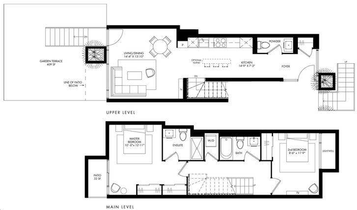 Briar Town II by Buildcrest |Suite E Floorplan 2 bed & 2.5 bath