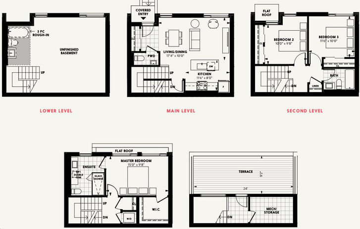 Brockton Commons by GreatGulf Suite A Floorplan 3 bed