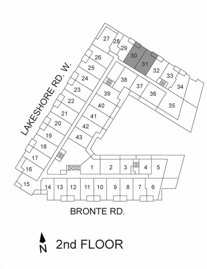 Bronte Lakeside Condos Unit 15 Key Plan