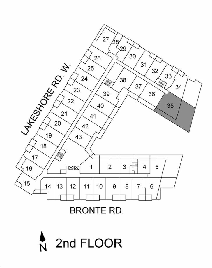 Bronte Lakeside Condos Unit 18 Key Plan