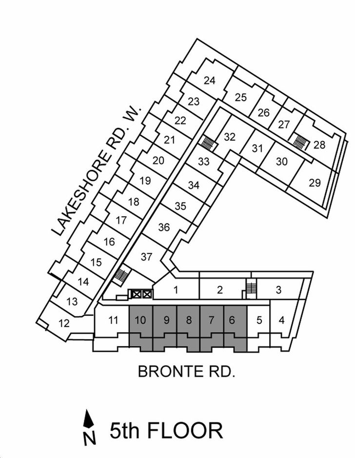 Bronte Lakeside Condos Unit 28 Key Plan