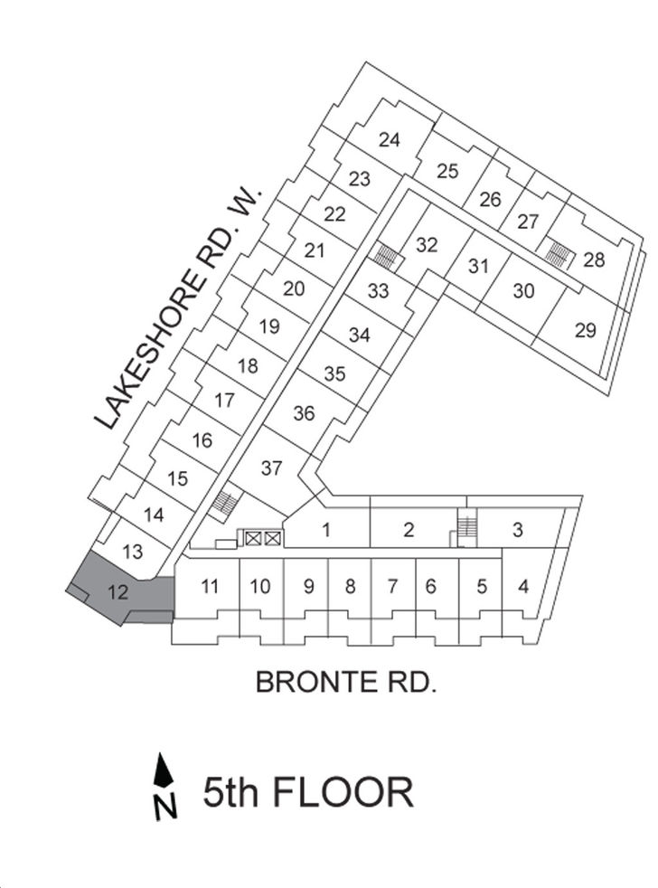 Bronte Lakeside Condos Unit 30 Key Plan