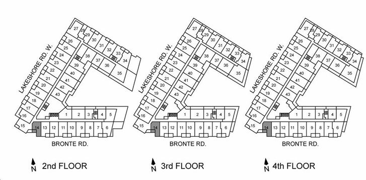 Bronte Lakeside Condos Unit 8 Key Plan