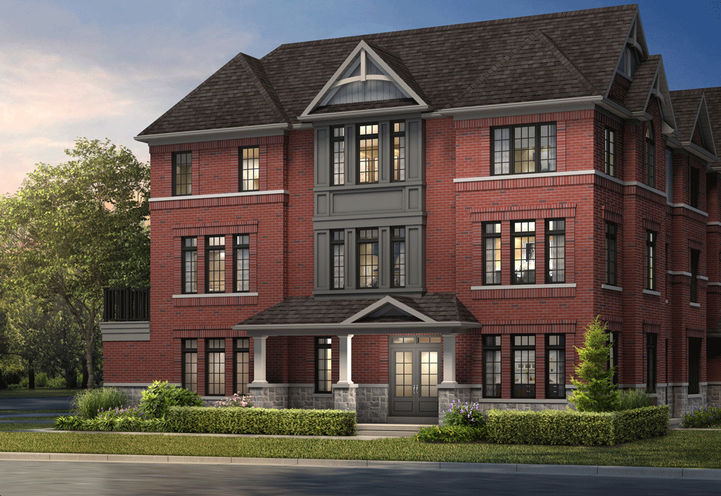 Caledon Trails Homes, Corner View of Townhome  Elevation A