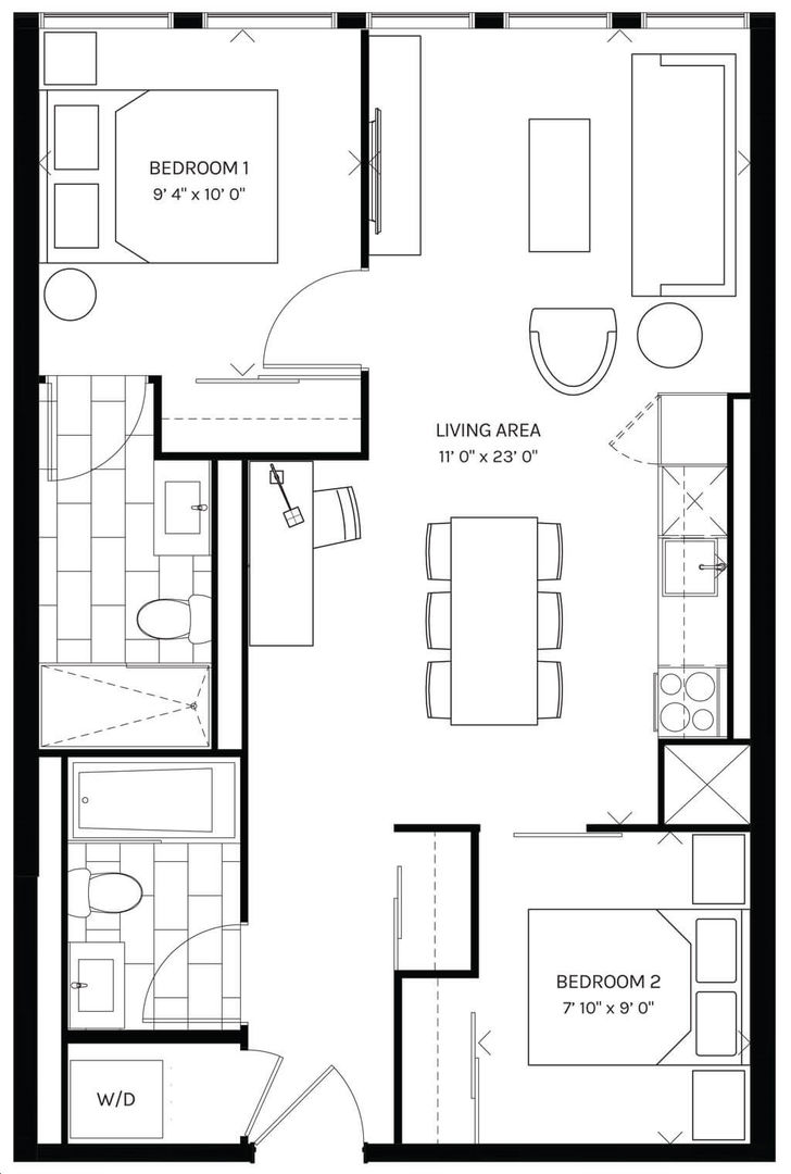 Canary Commons Condos by Dream-Development |Model N Floorplan 2 bed & 2 ...