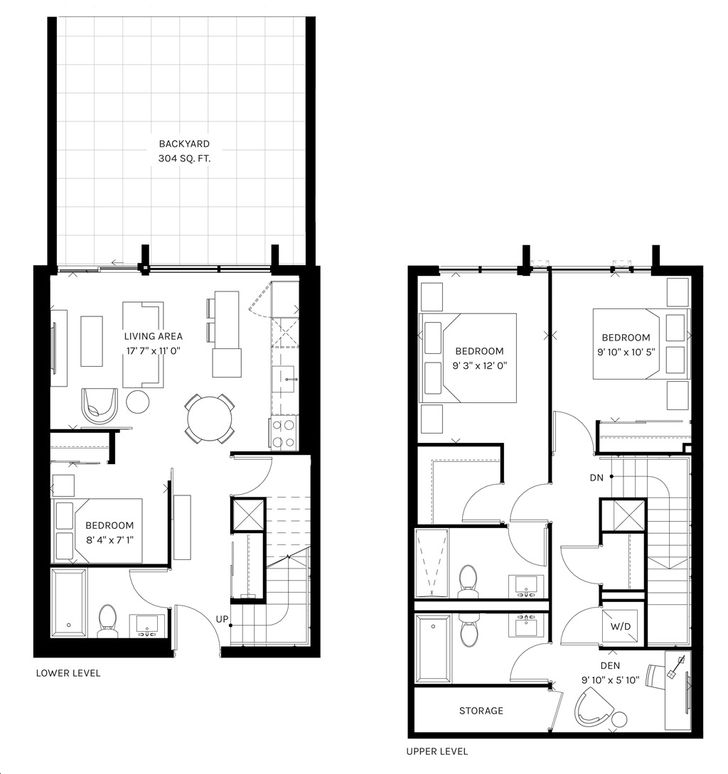 Canary Commons Condos by Dream-Development |TH2B Floorplan 3 bed & 3 bath