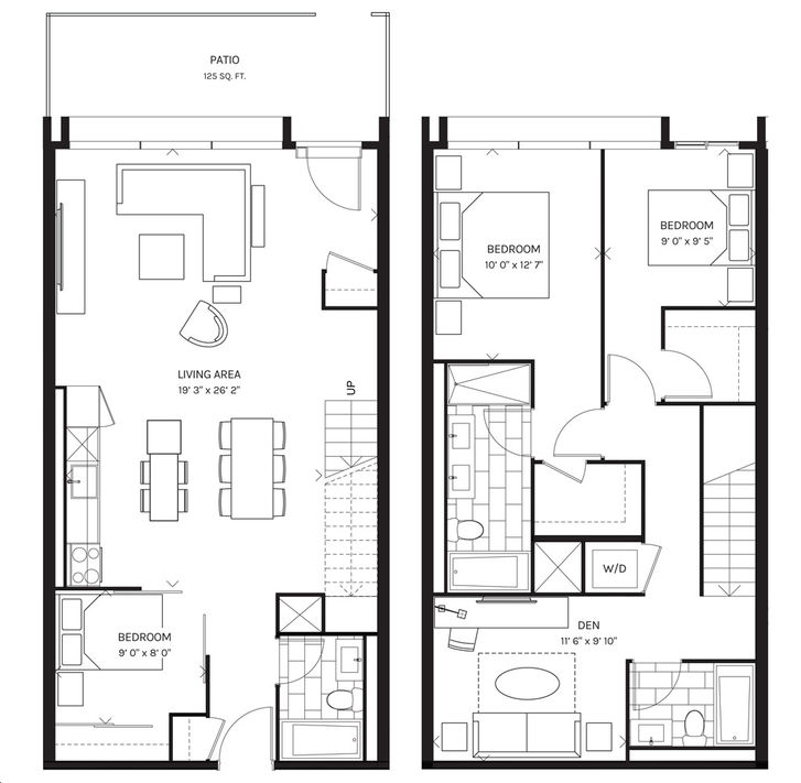 Canary Commons Condos by Dream-Development |TH6 Floorplan 3 bed & 3 bath