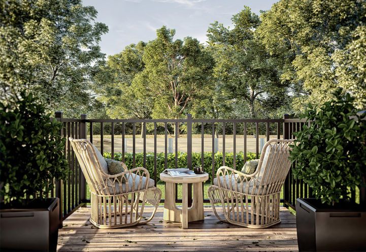 Canterbury Lanes Outdoor Balcony Overlooking Natural Greenspace