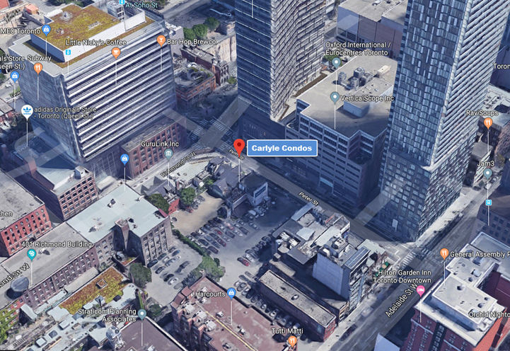 Planned Location of Carlyle Condos