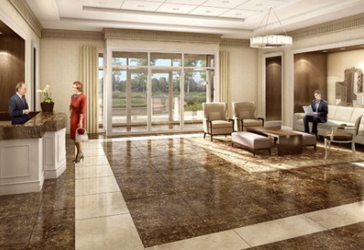 Front Lobby at Carville Centre Condos