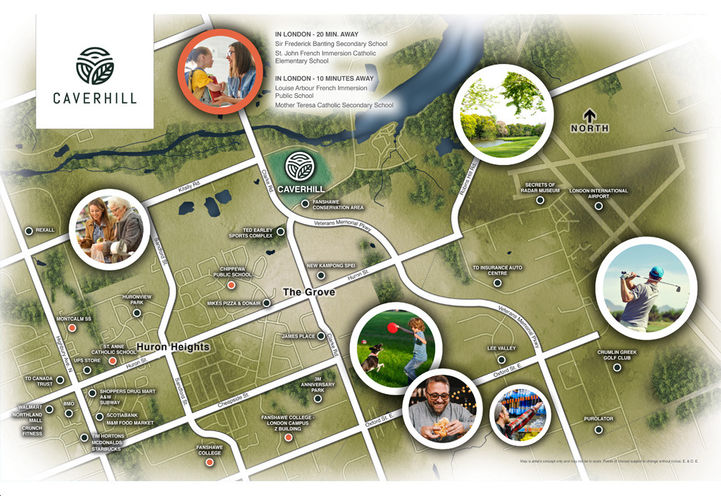 Caverhill Homes Map of Neightbourhood Amenities
