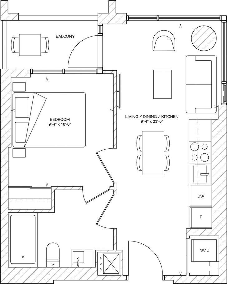 Celeste Condos by Alterra |A448 Floorplan 1 bed & 1 bath