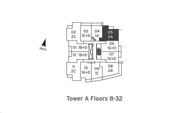 Centro Square Condos 2a Key Plan