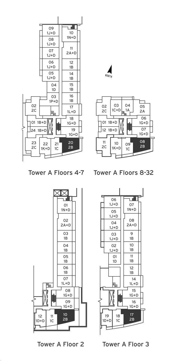 Centro Square Condos 2b Key Plan