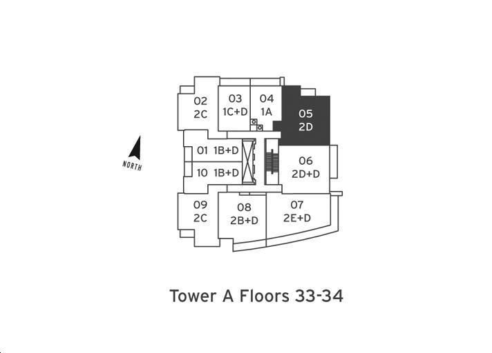 Centro Square Condos 2d Key Plan