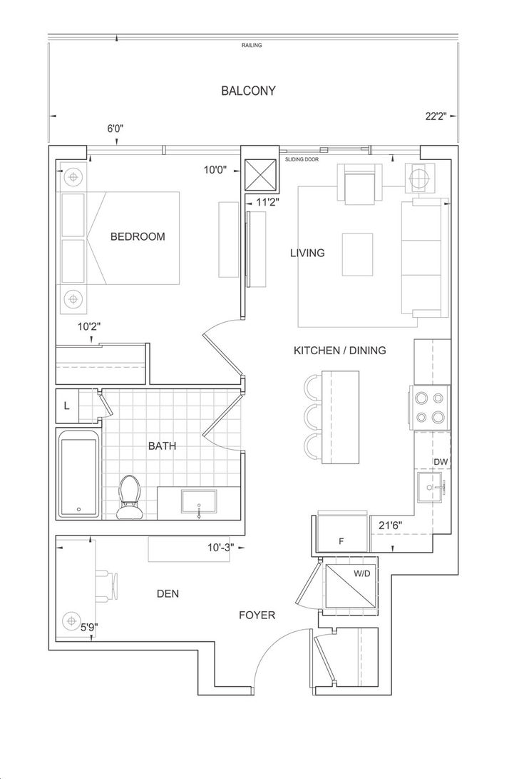 Charisma Condos South Tower by Greenpark |B624 Floorplan 1 bed & 1 bath