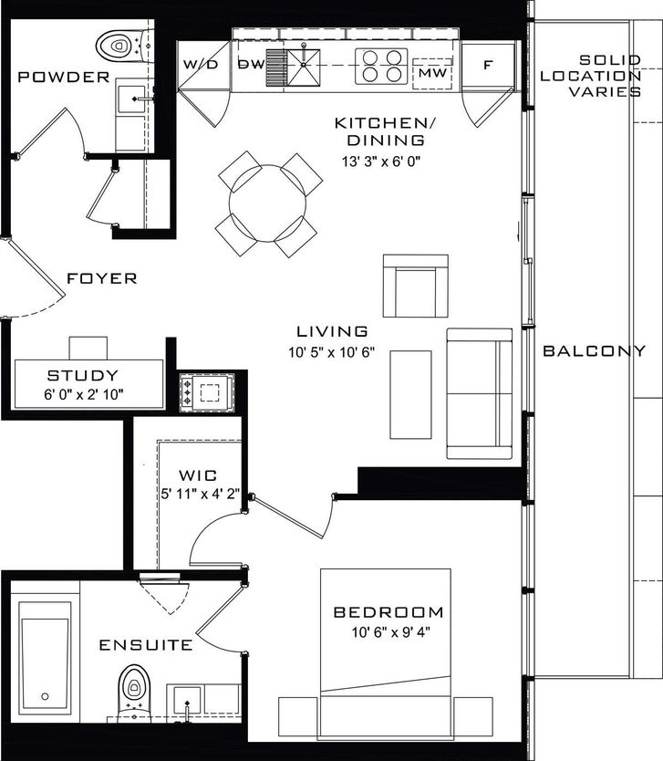 Chaz.Yorkville by Edenshaw |Lavish 2 Floorplan 1 bed & 1.5 bath