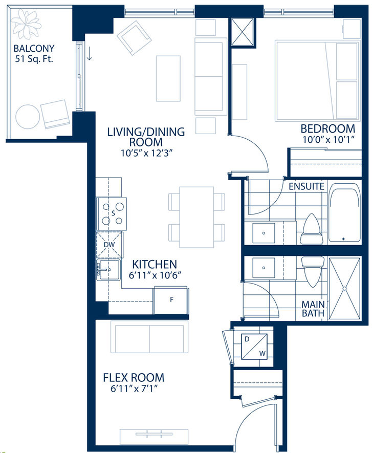 Chelsea on the Green Condos by Lormel P685 Floorplan 1