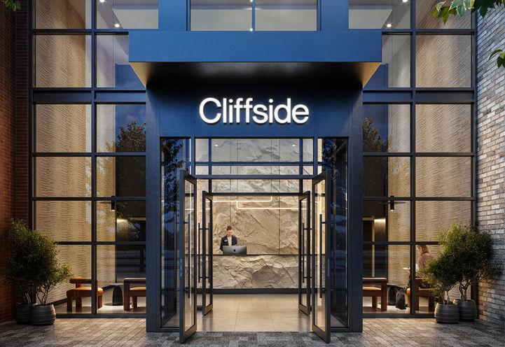 Cliffside Condos Street Level Exteriors and Restaurant