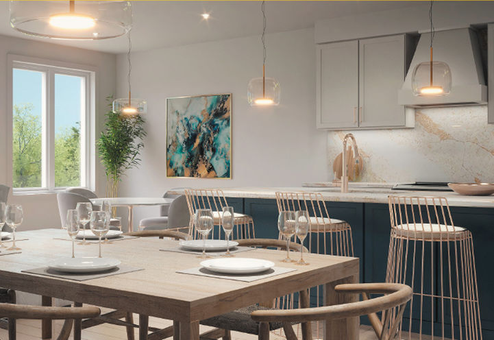 Cobie Towns Suite Interiors - Open Kitchen and Dining Space