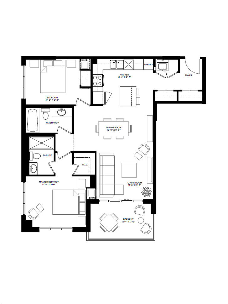 Cocoon Condos at Clairington by Castleridge |LONGWING Floorplan 2 bed ...