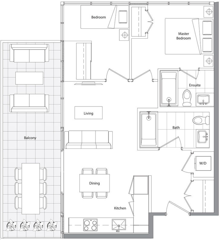 Concord Canada House by Concord-Adex |11 Floorplan 2 bed & 2 bath