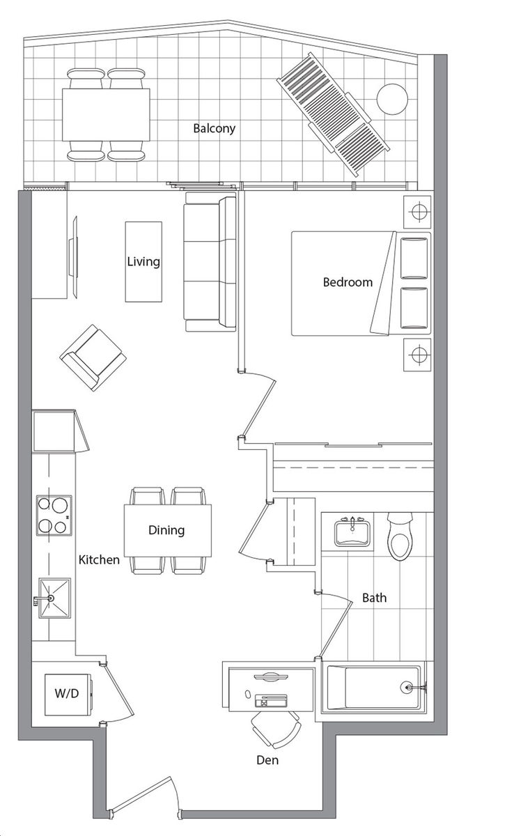 Concord Canada House by Concord-Adex |Plan 1031 Floorplan 1 bed & 1 bath