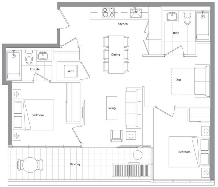 Concord Canada House by Concord-Adex |Plan 20 Floorplan 2 bed & 2 bath