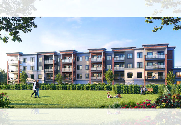 Creemore Condos Exterior Building View with Green Space