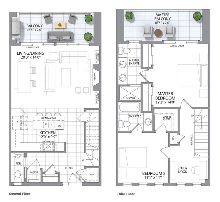 Crescent Bay Condos by calibrex-Development- |Ashberry Floorplan 2 bed ...