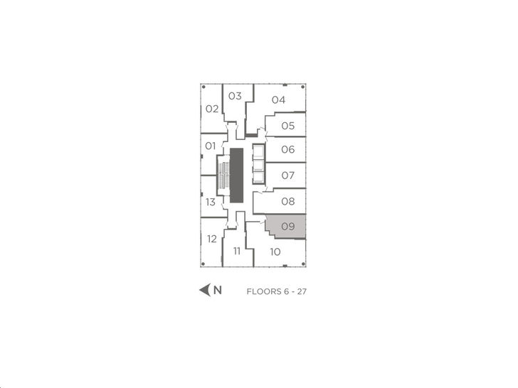 Cumberland Tower Condos MAYFAIR Key Plan