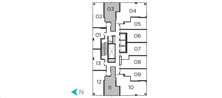 Cumberland Tower Condos SAVOY Key Plan