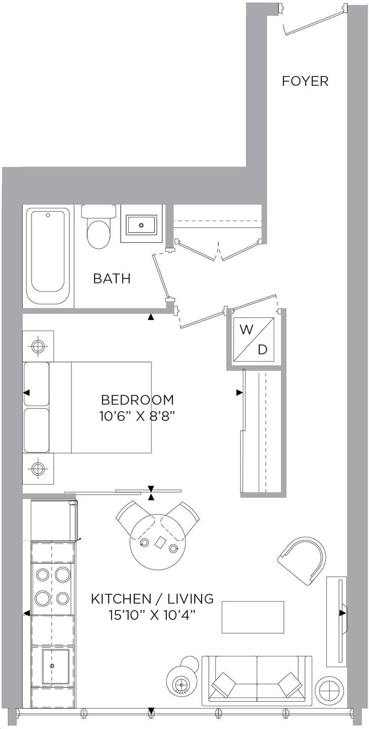 Cumberland Tower Condos by Felcorp |CAMBRIDGE Floorplan 1 bed & 1 bath