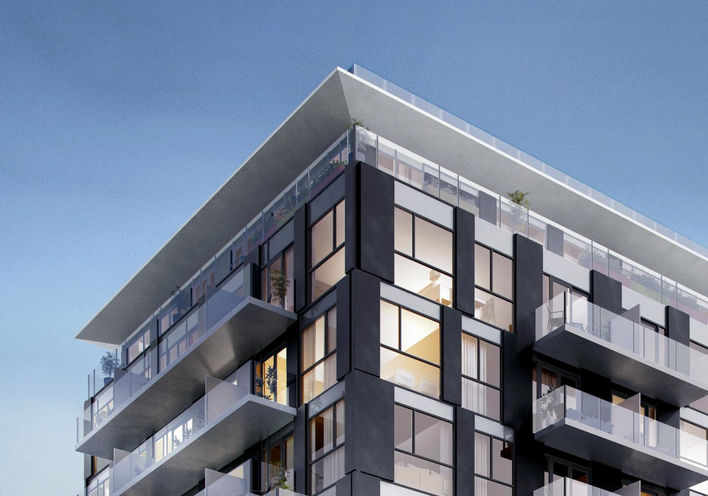 Top Angle View of Danforth Square Condos Early Rendering